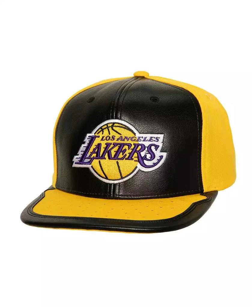 Mitchell & Ness Men's Black, Gold Los Angeles Lakers Day One Snapback Hat 1