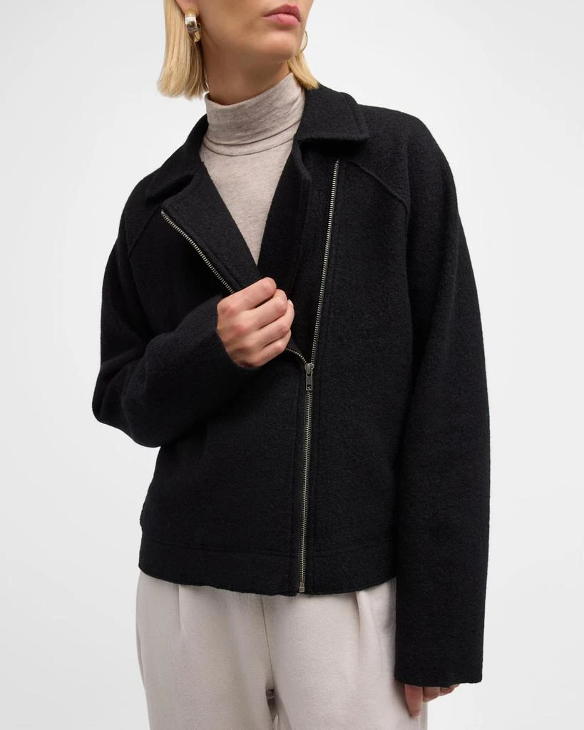 Eileen Fisher Zip-Front Boiled Wool Jacket 7