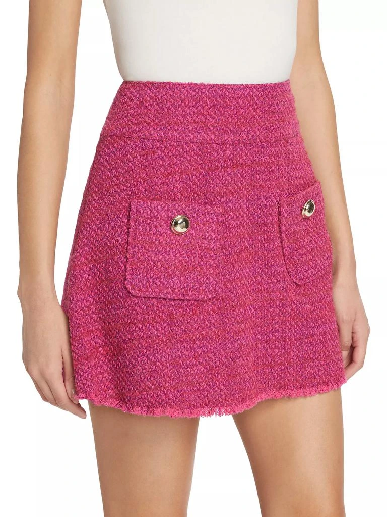ba&sh Bonnie Tweed Fit &amp; Flare Miniskirt 4