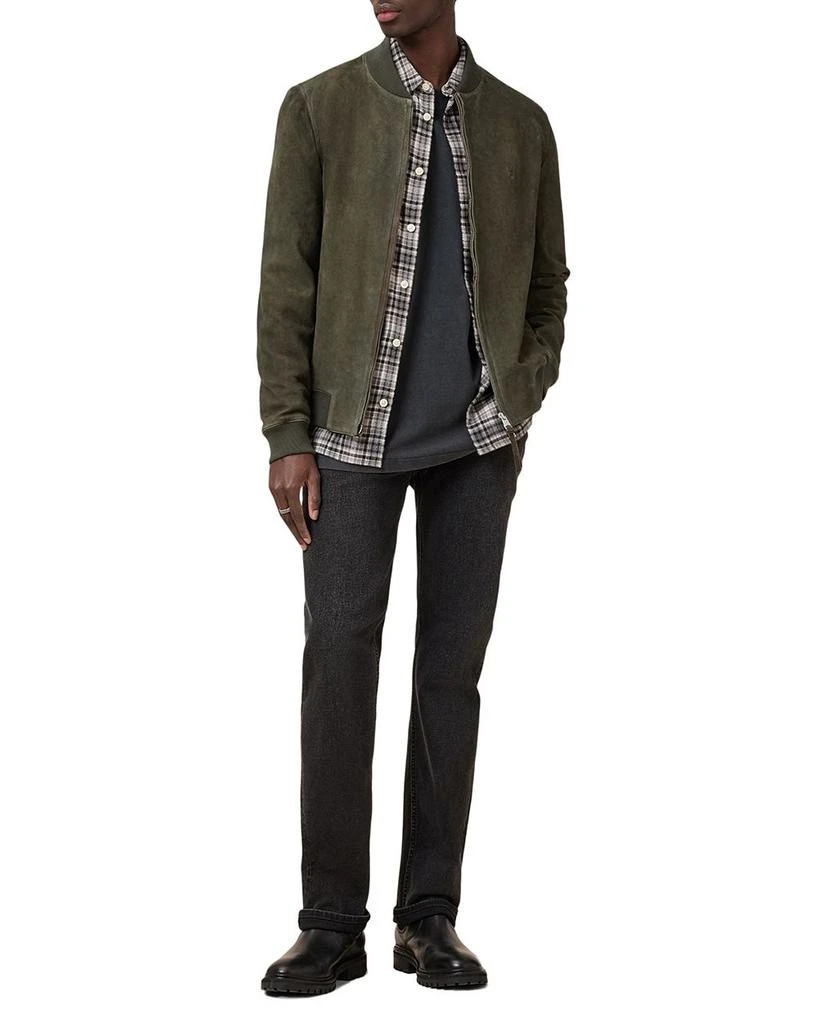 ALL SAINTS Buckley Regular Fit Waxed Goat Suede Bomber Jacket 2