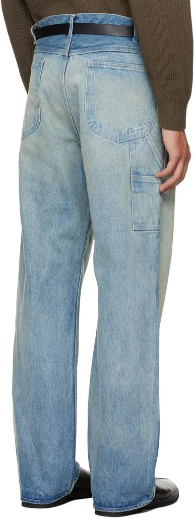 AURALEE Blue Selvedge Faded Heavy Painter Jeans 3