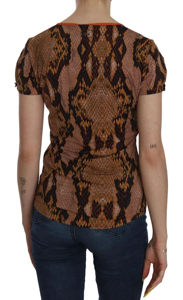 Just Cavalli Snake Skin Print Short Sleeve Top Women's T-shirt 2