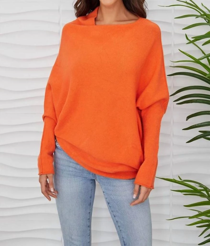 Milio Milano Asymmetrical Sweater In Orange 1