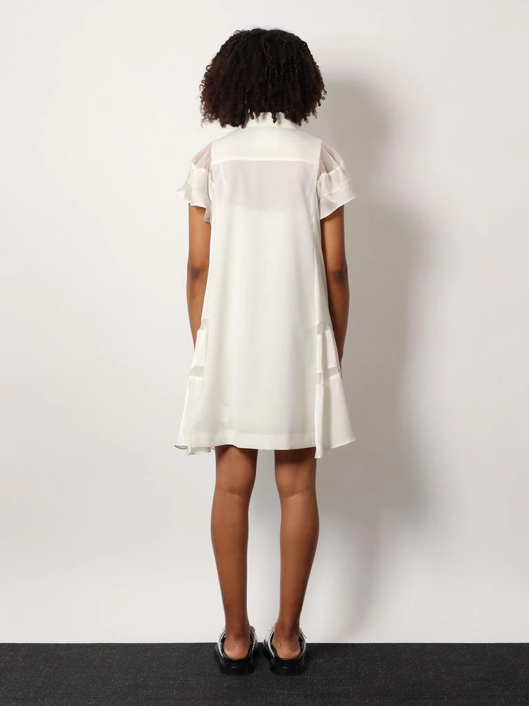 Sacai Chemisier dress with voile and satin inserts 3