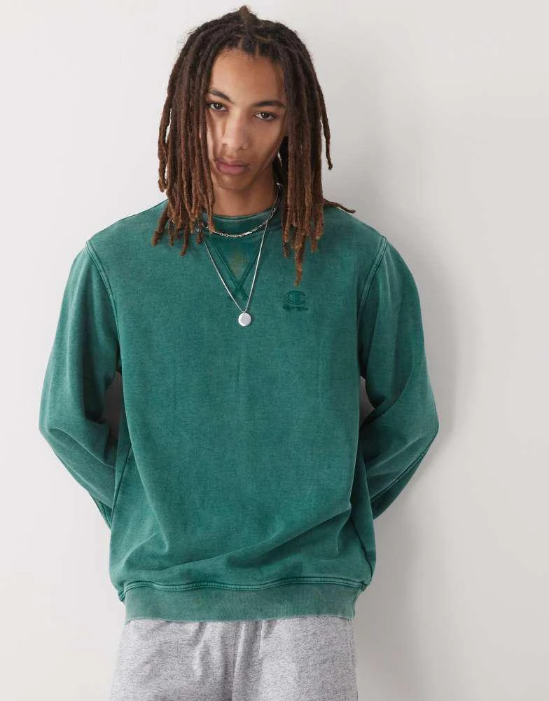 CHAMPION Champion crewneck jumper in green from ASOS