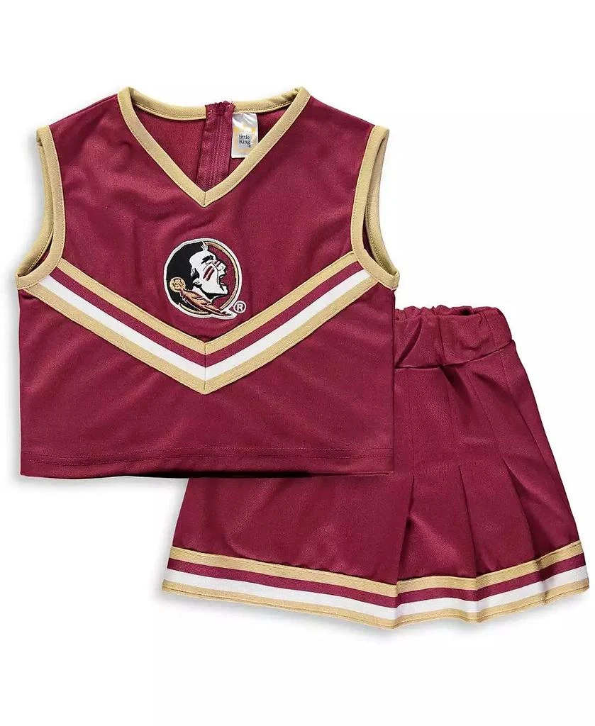 Little King Apparel Big Girls Garnet Florida State Seminoles Two-Piece Cheer Set 1