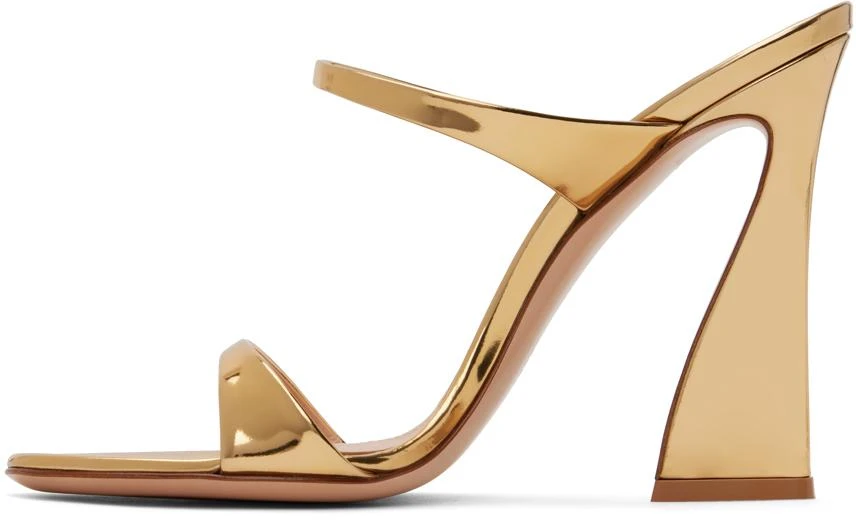 Gianvito Rossi Gold Aura Heeled Sandals 3