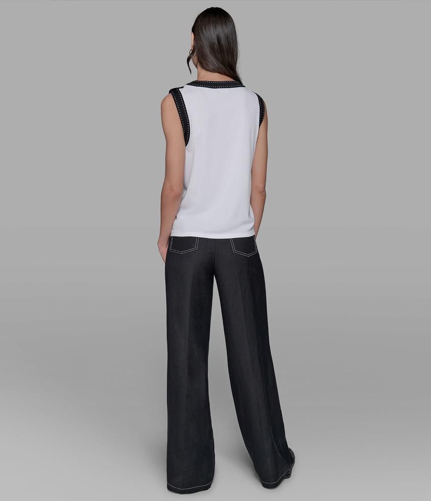 Karl Lagerfeld Paris TANK TOP WITH BUTTON