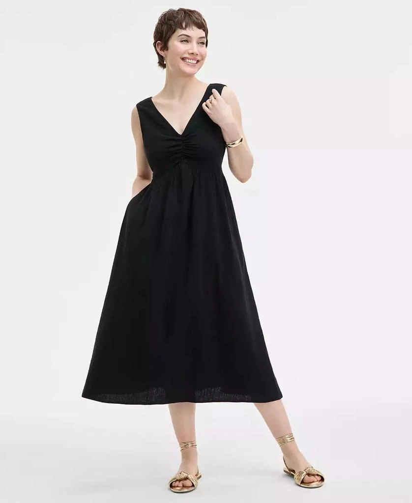 green emerald velvet dress NY Collection Petites Womens Surplice Long Maxi Dress, Oil Green