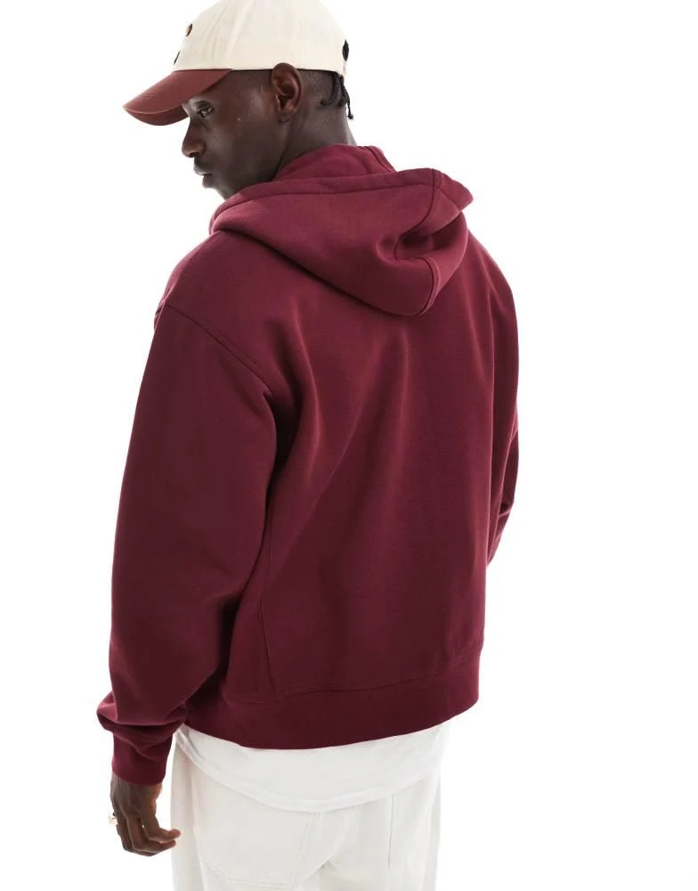 Carhartt WIP Carhartt WIP american script zip hoodie in red 4