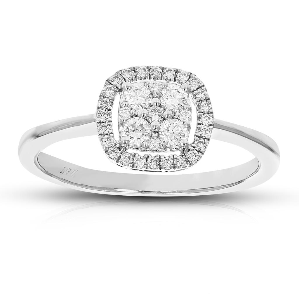 Vir Jewels 1/3 cttw Round Cut Lab Grown Diamond Engagement Ring 925 Sterling Silver Prong Set