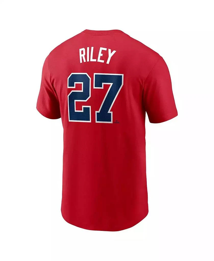 Fanatics Men's Austin Riley Red Atlanta Braves Fuse Name Number T-Shirt 2
