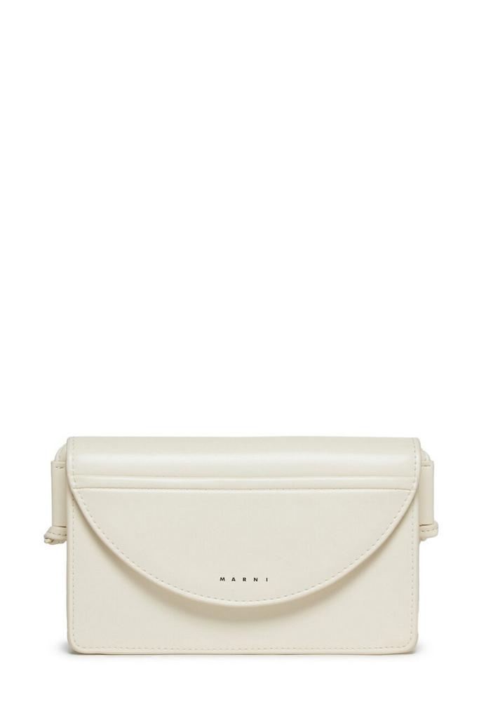 Marni Marni Kids Logo Printed Foldover Top Shoulder Bag