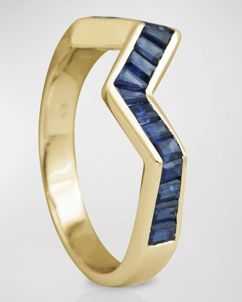 Kavant
Sharart Origami Ziggy Blue Sapphire Ring in 18K Yellow Gold