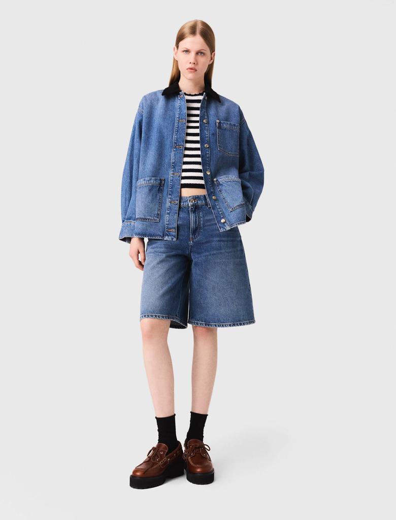 Maje Maje Woman's cotton Faded denim jacket for Fall/Winter