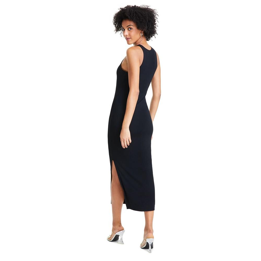 Bar III Women's Smooth Side-Slit Bodycon Midi Dress, Created for Macy's