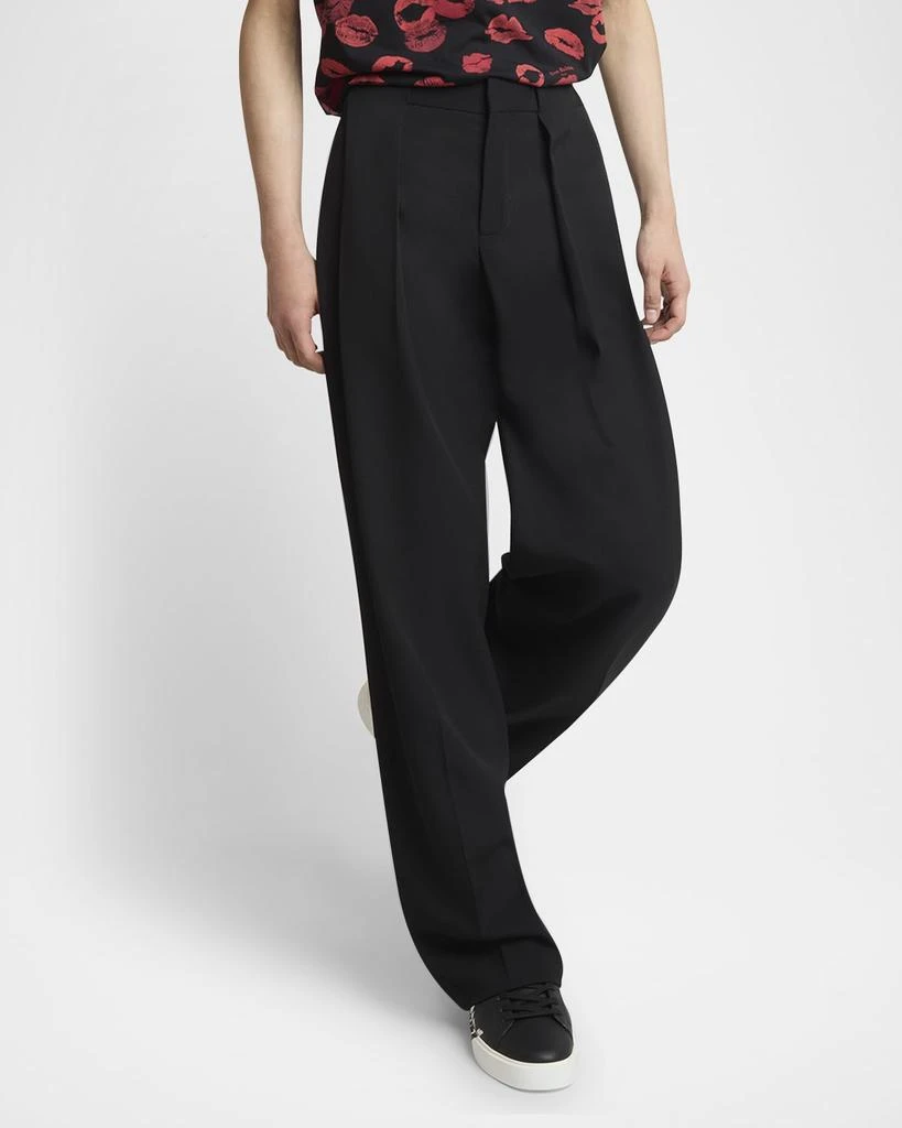 Balmain Men's Pleated Wool Pants 6