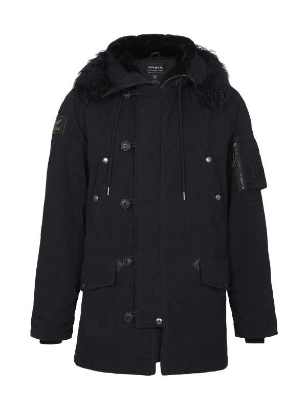 Avirex Snorkel Shearling-Trimmed Flight Coat 4