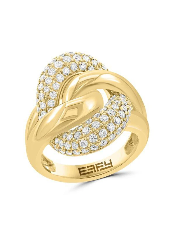Effy 14K Yellow Gold
1.23 TCW Diamond Ring 1