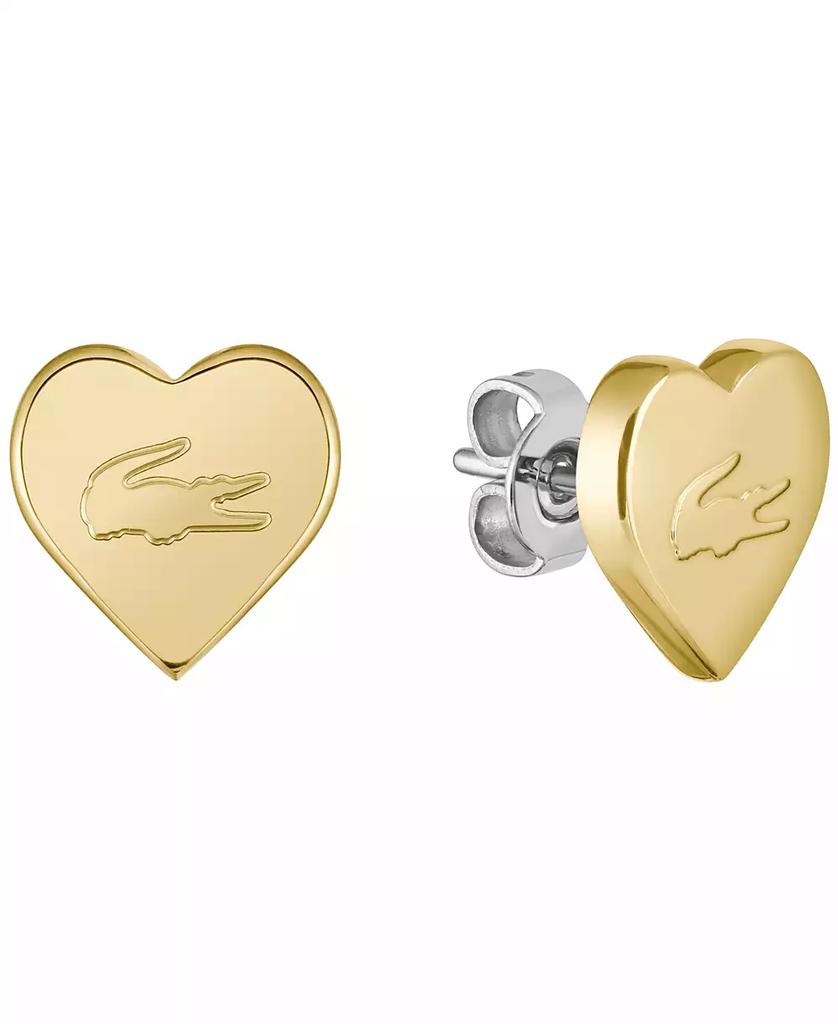 Lacoste Women's Love My Croc Yellow Gold IP Plated Earrings