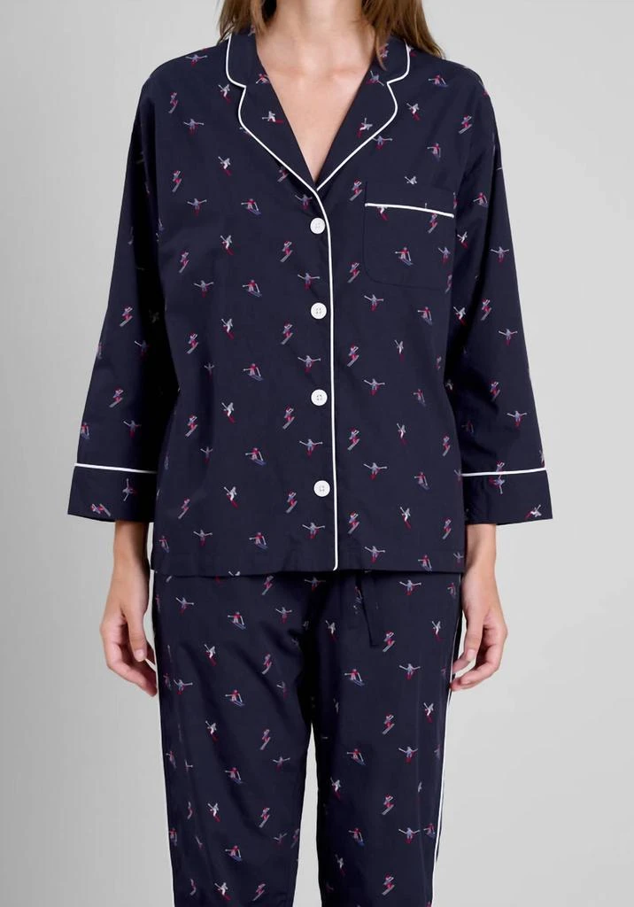 SLEEPY JONES Sleepy Jones - Marina Skier Print Pajama Set 3