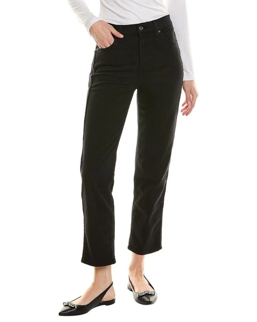 7 For All Mankind 7 For All Mankind Black High-Rise Cropped Straight Jean 1