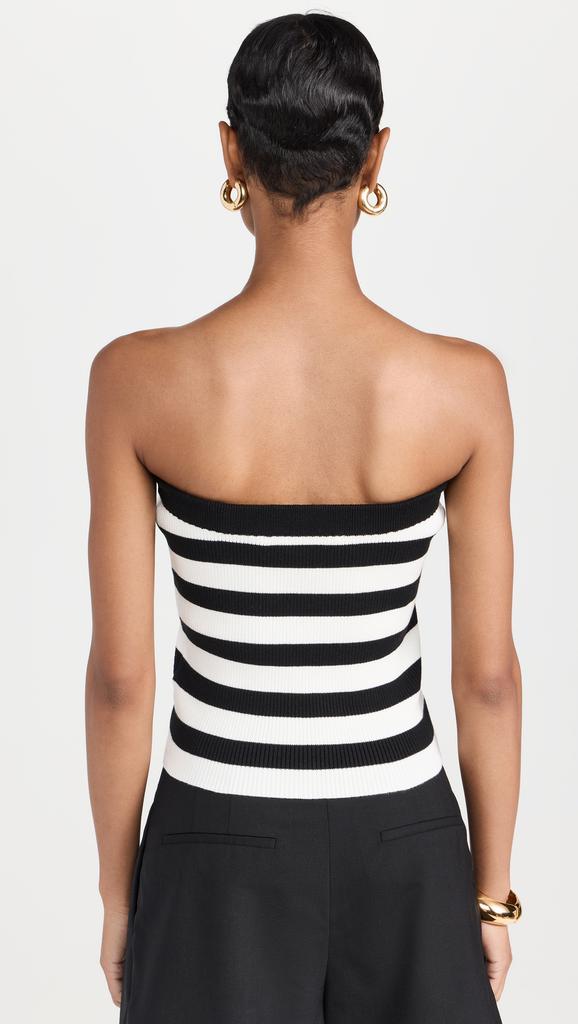 endless rose Striped Strapless Top