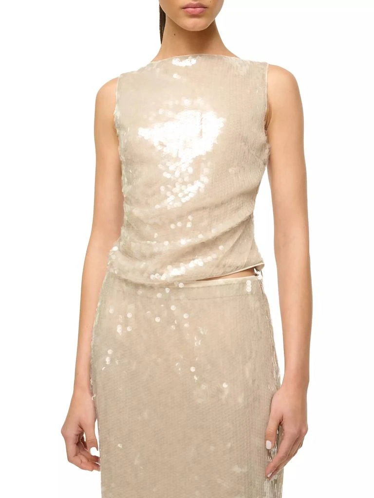 Staud Eton Sequined Sleeveless Top 3