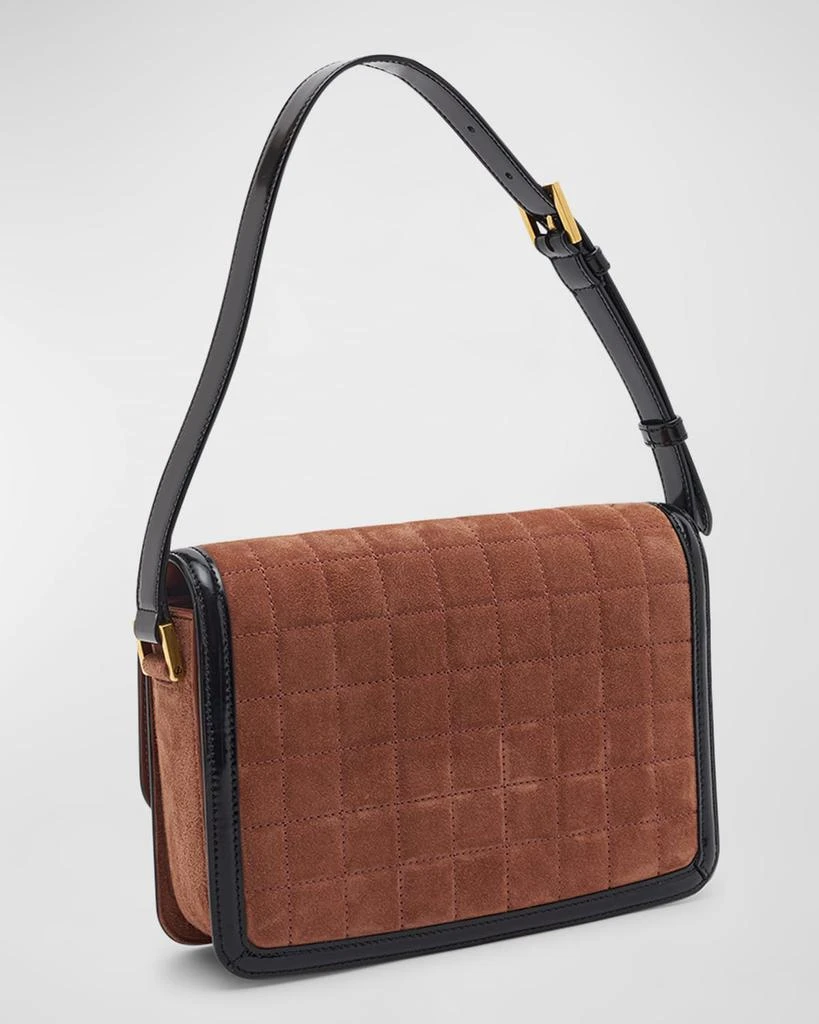 Yves Saint Laurent Solferino Medium YSL Crossbody Bag in Quilted Suede And Spazzolato Leather 6