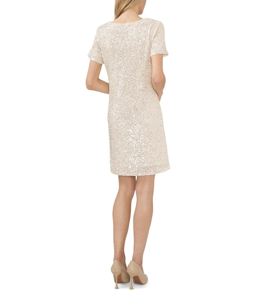 CeCe Short Sleeve Sequin Shirtdress 2