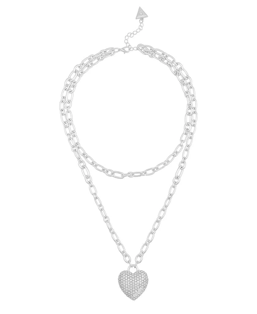 GUESS Glass Stone Heart Pendant Necklace 2