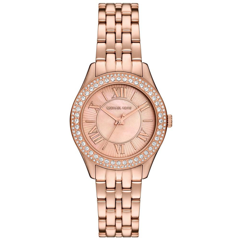 Michael Kors Women's Harlowe Three-Hand Rose Gold-Tone Stainless Steel Watch 33mm