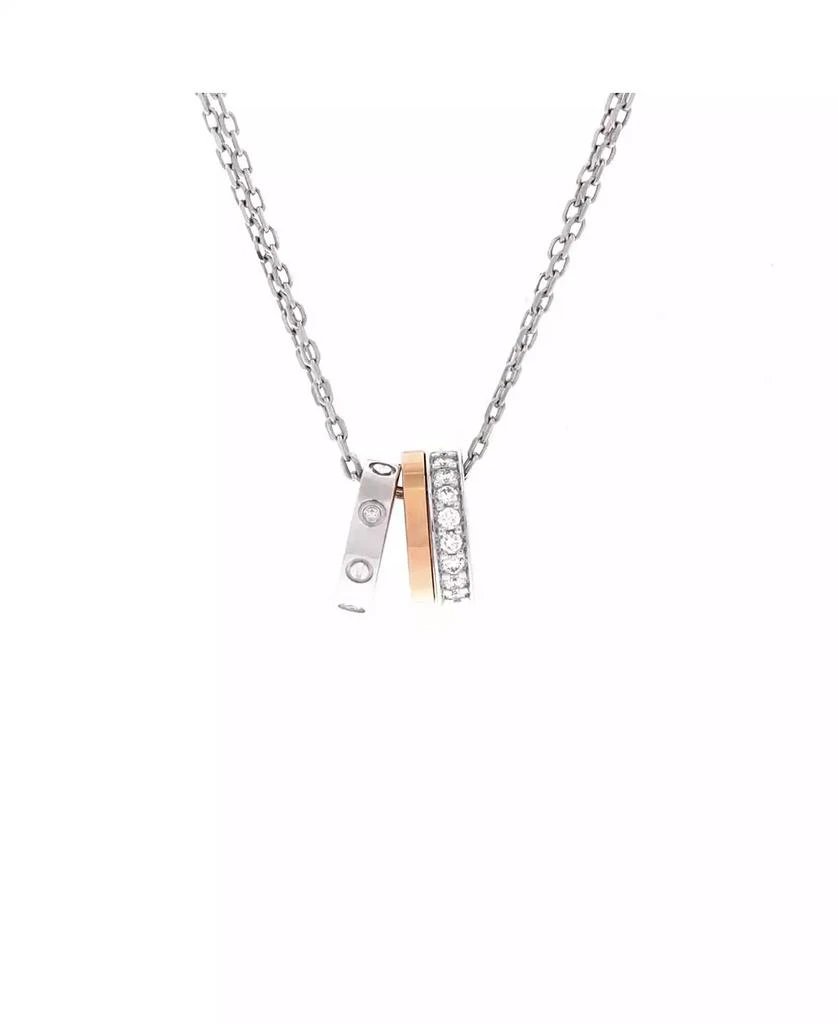 Cartier Love 3 Ring Pendant Necklace
