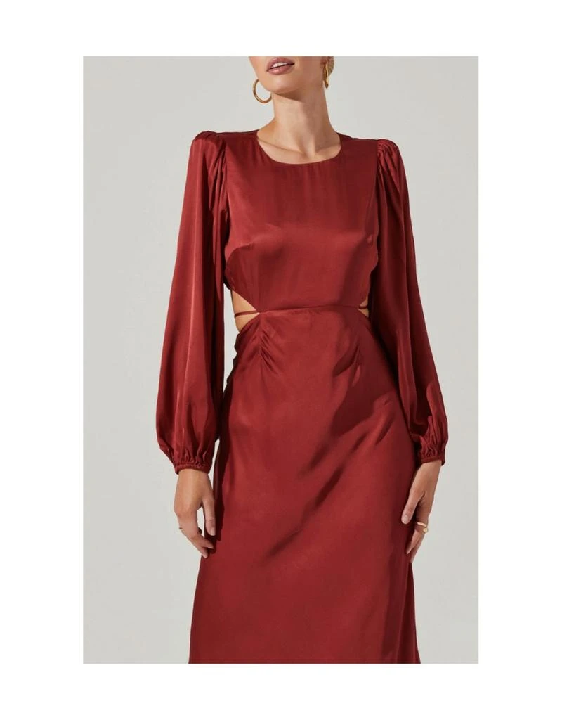 Quinn Midi Dress In Brick  On Sale Now with Up to 30% Off | Discover  Exclusive Deals & Savings at BeyondStyle  Authentic ASTR women|clothing| dresses with Limited-Time Discounts, Free Shipping, and