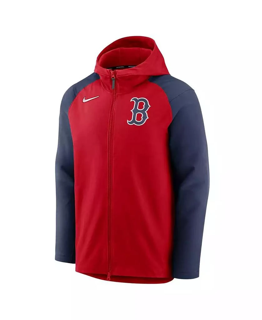 NIKE Men's Red, Navy Boston Red Sox Authentic Collection Performance Raglan Full-Zip Hoodie 2