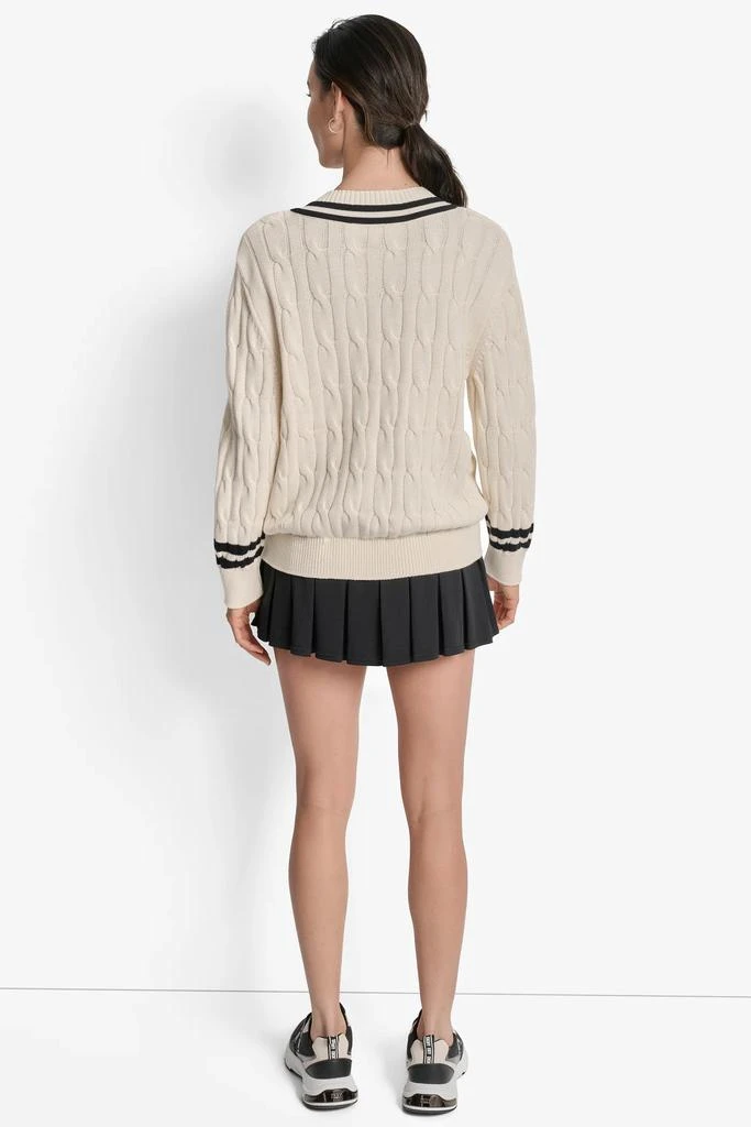 DKNY CABLE-KNIT TIPPED SWEATER 2