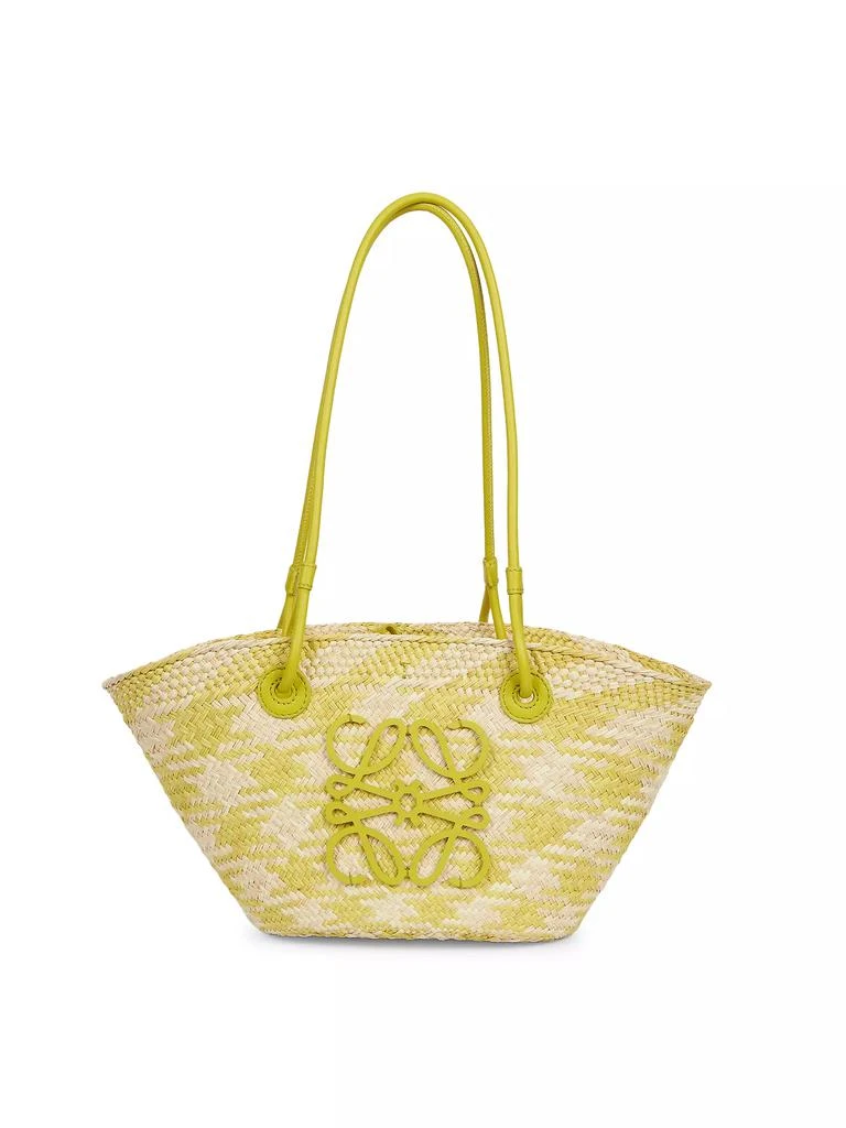 Loewe LOEWE x Paula's Ibiza Small Anagram Small Checked Basket Bag 1