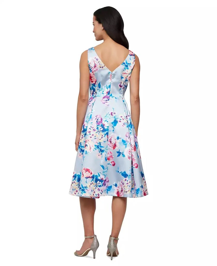 Alex Evenings Women's V-Neck Sleeveless Mikado Dress 3