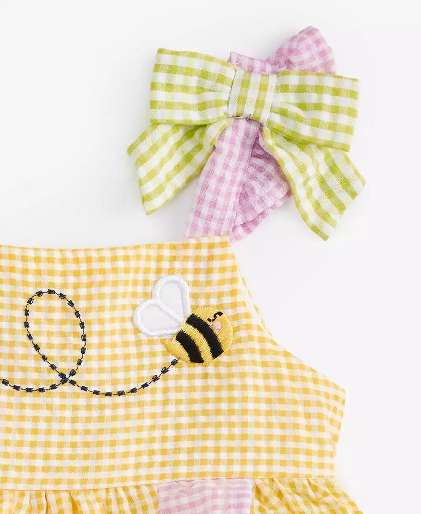 Blueberi Boulevard Baby Girls Seersucker Sunsuit Dress & Hat, 2 Piece Set