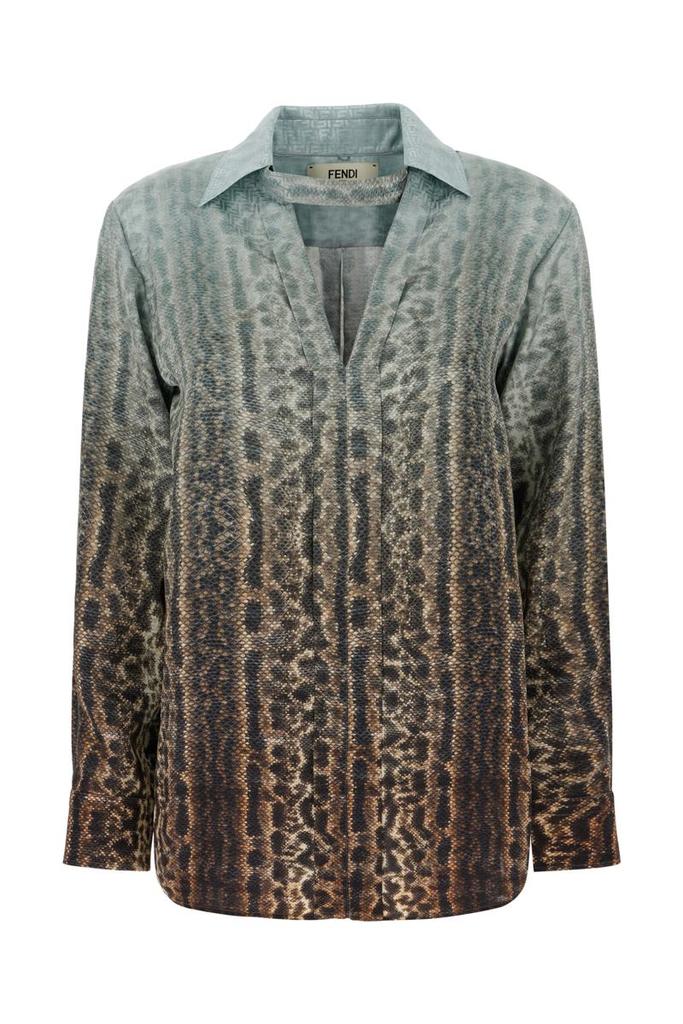 Fendi All-Over FF Jacquard Long-Sleeved Shirt – On Sale Now