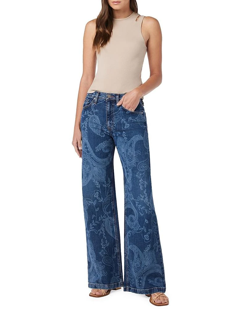 Hudson Jodie Paisley Wide-Leg Jeans 2