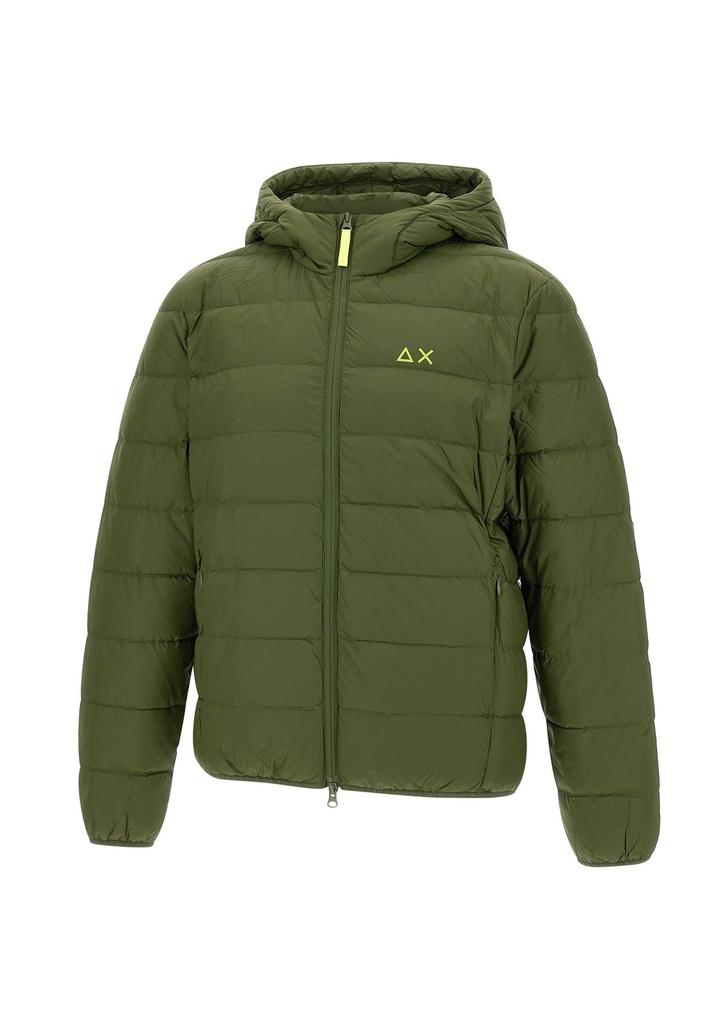 SUN 68 Sun 68 Logo Printed Hooded Padded Jacket