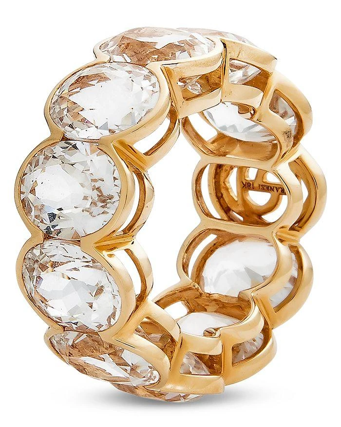 Piranesi 18K Rose Gold Pietra White Topaz Eternity Ring 2