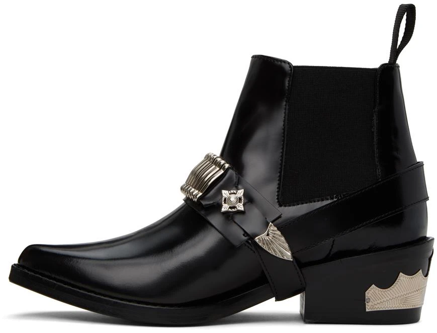 Toga Pulla Black Ankle Strap Chelsea Boots 3