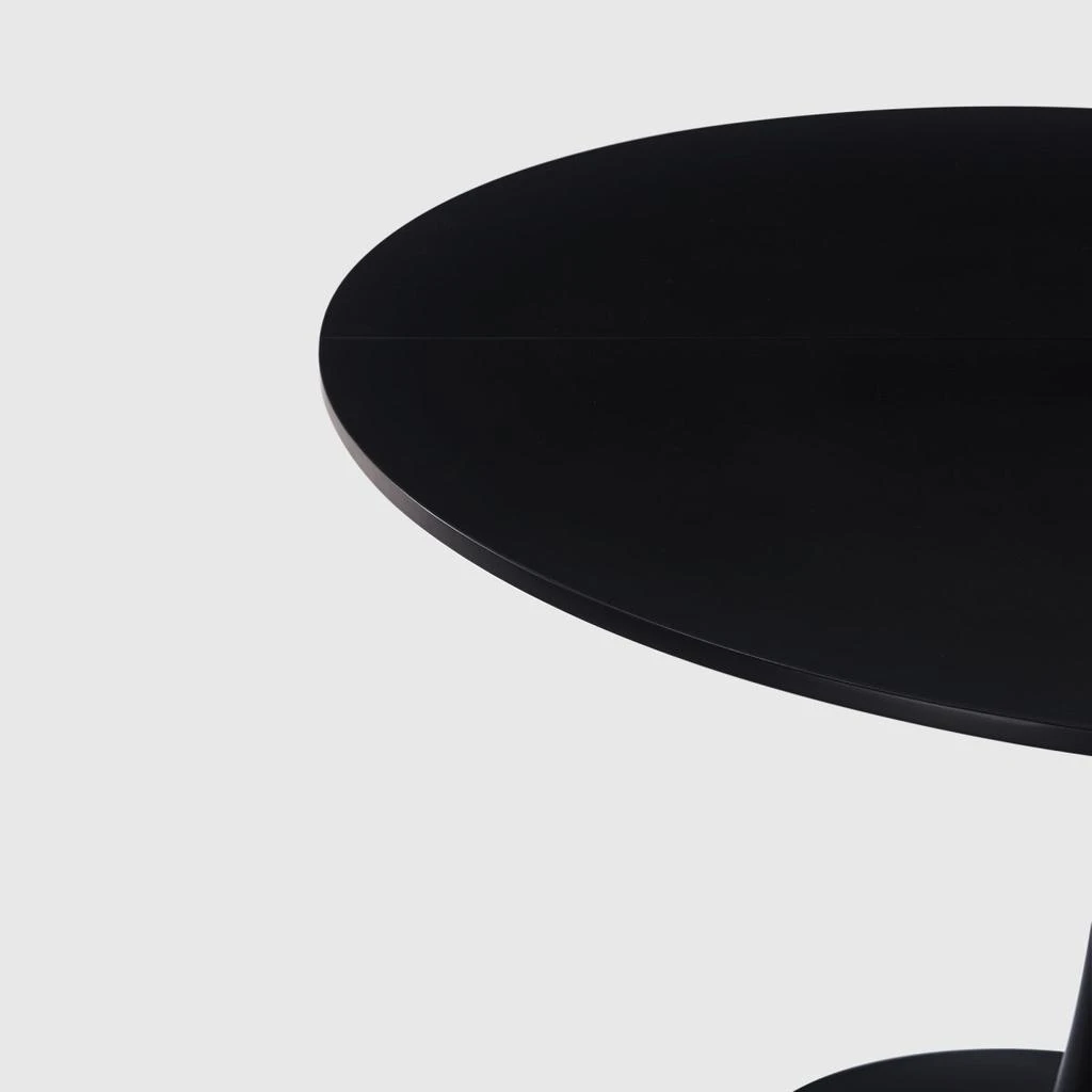 Streamdale Furniture Streamdale 42.1" Black Tulip Dining Table (Seats 4-6) - Round MDF Top, Pedestal Base 3