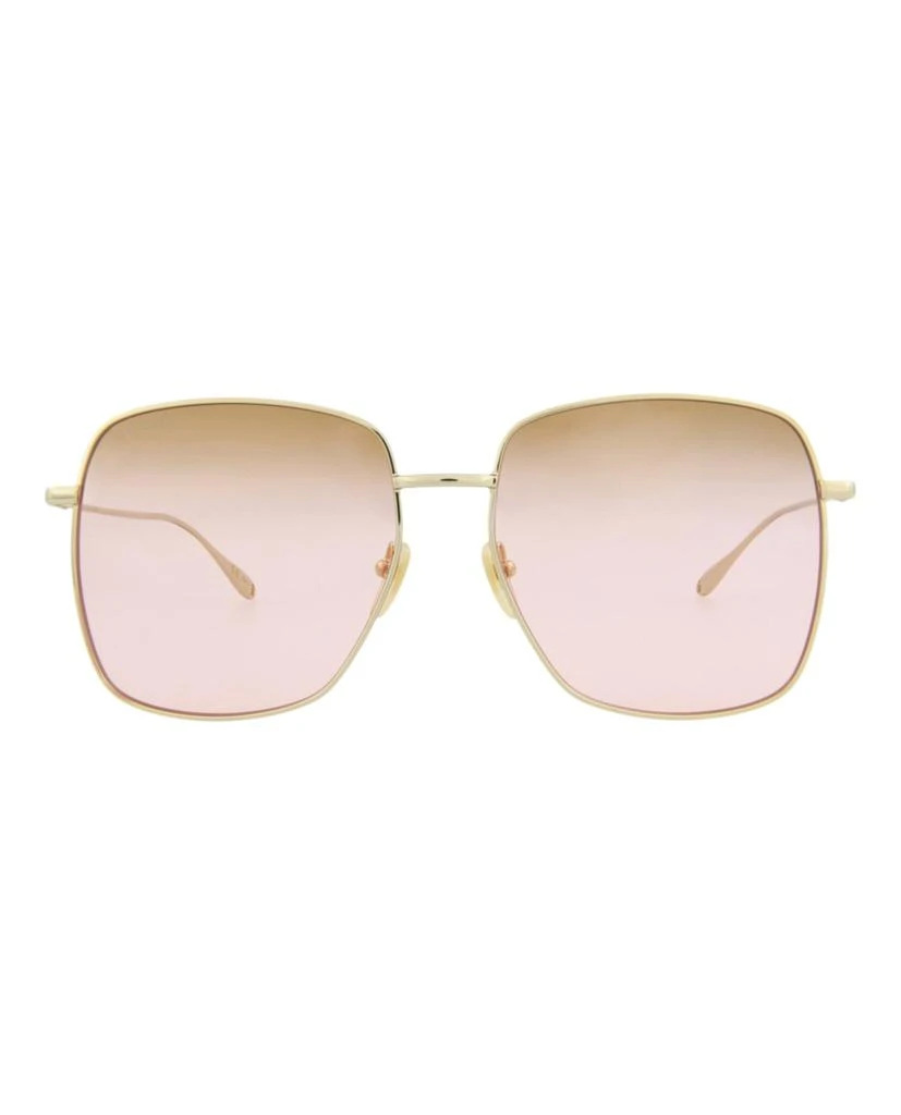 Gucci Square-Frame Metal Sunglasses 1