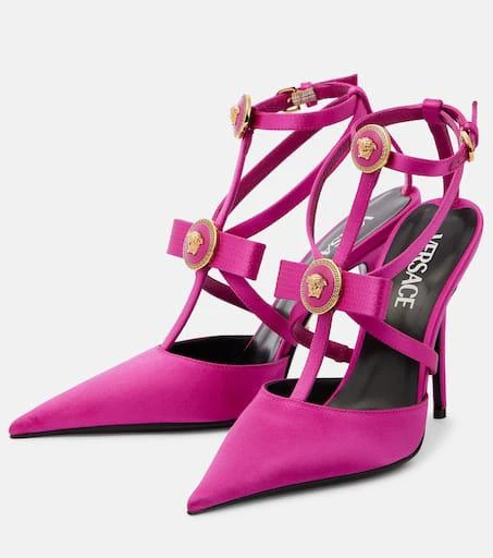 Versace Gianni bow-detail satin pumps 5