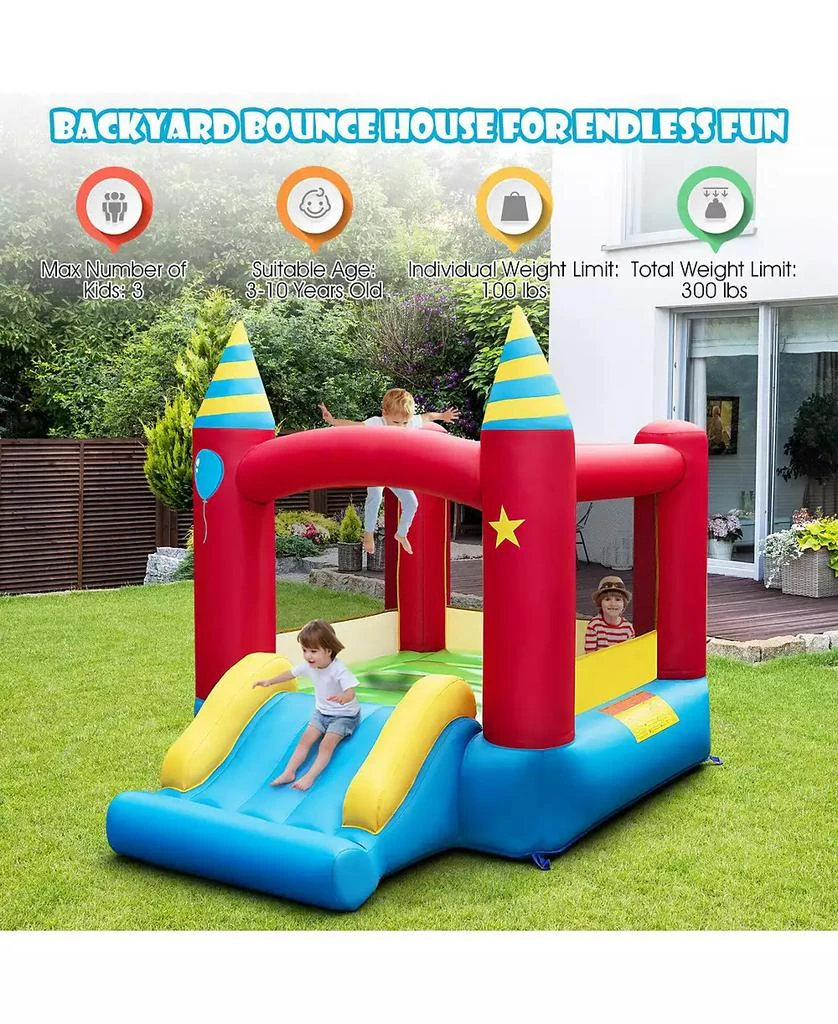 Mecale Inflatable Kids Bounce Castle with 480W Blower 4