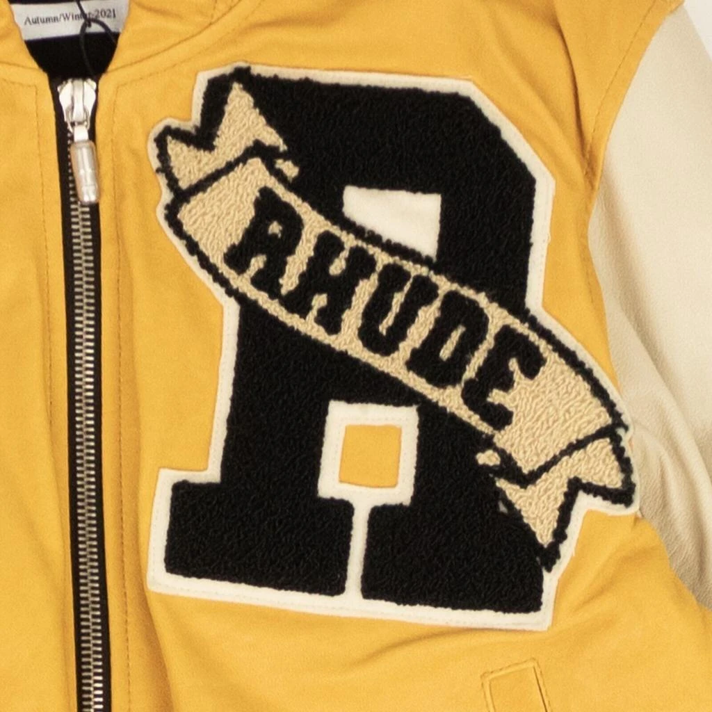 Rhude Varsity Jacket - Yellow/Cream 2