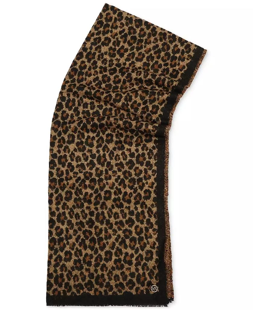 Michael Kors Women's Bouclé Leopard-Print Scarf 5